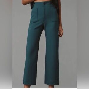 Maeve Colette Teal High-Rise Wide Leg Pants